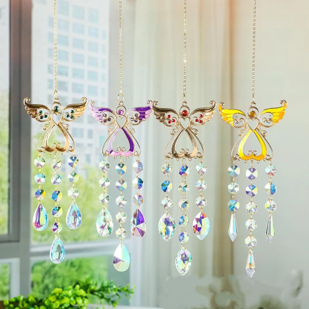 Generic length 38cm angle crystal sun catcher for versatile hanging locations.