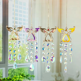 Generic length 38cm angle crystal sun catcher for versatile hanging locations.