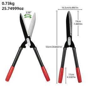 Generic hedge shears ergonomic red grip for secure control during trimming