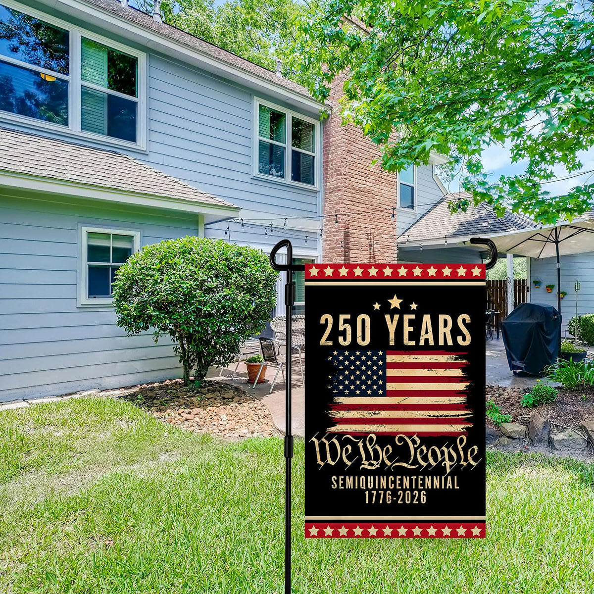 Generic Memorial Day and July 4th flag for outdoor porch decor