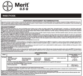 Generic Merit75 WSP label artwork emphasizing usage instructions.
