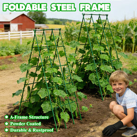 Generic Metal Garden Grid for cucumbers provides sturdy plant support.