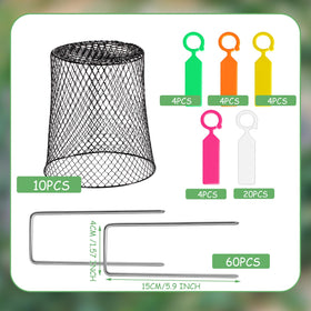Generic metal plant cloche provides durable outdoor protection for plants.