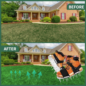 Generic Metal-Soles Lawn Aerator Shoes with heat-treated spikes for long-lasting use.