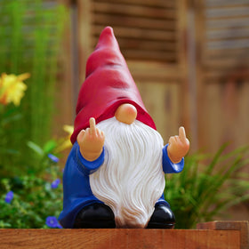 Generic Middle Finger Gnome gag gift idea for adults, ideal novelty.