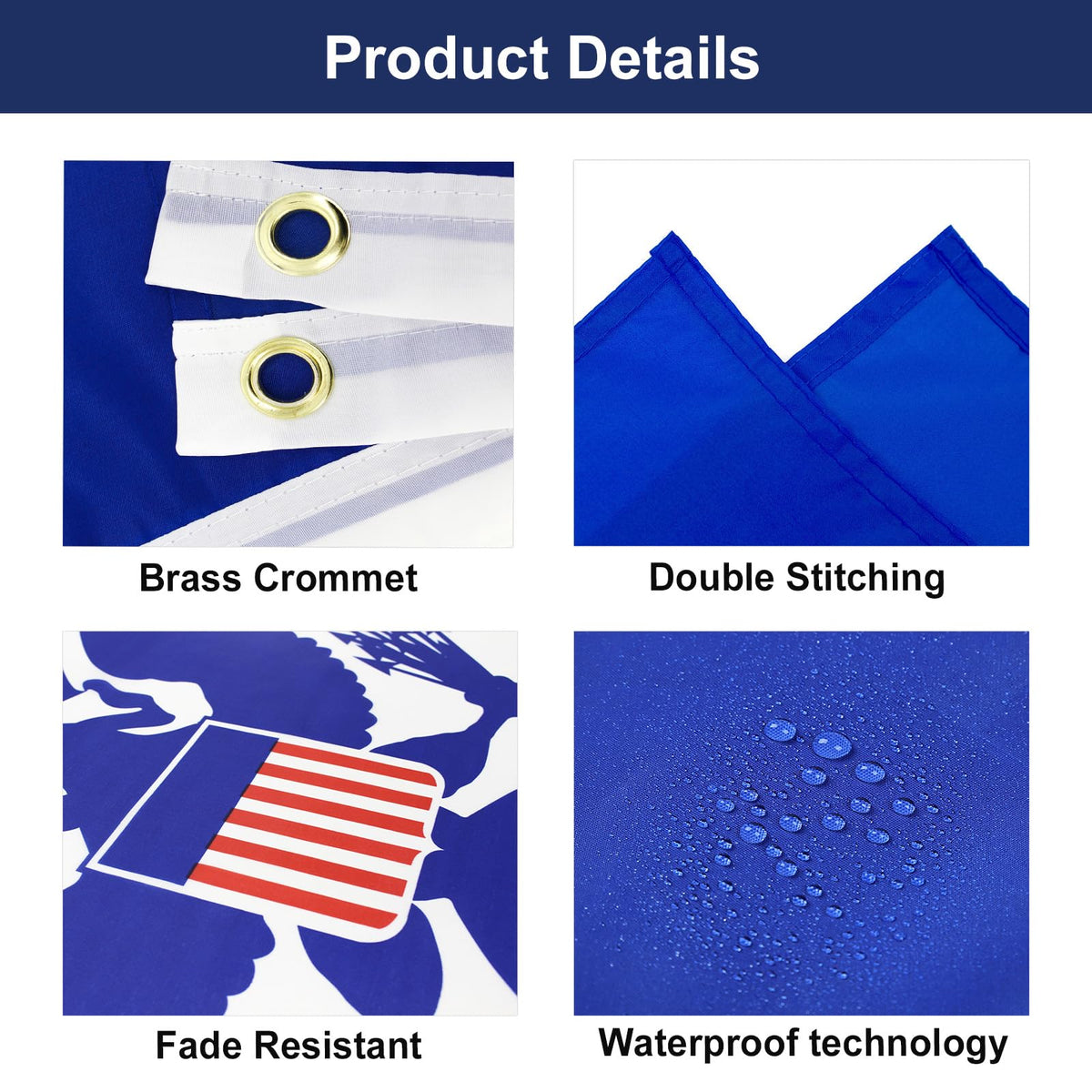 Generic Military Flags waterproof fade-resistant polyester fabric in use