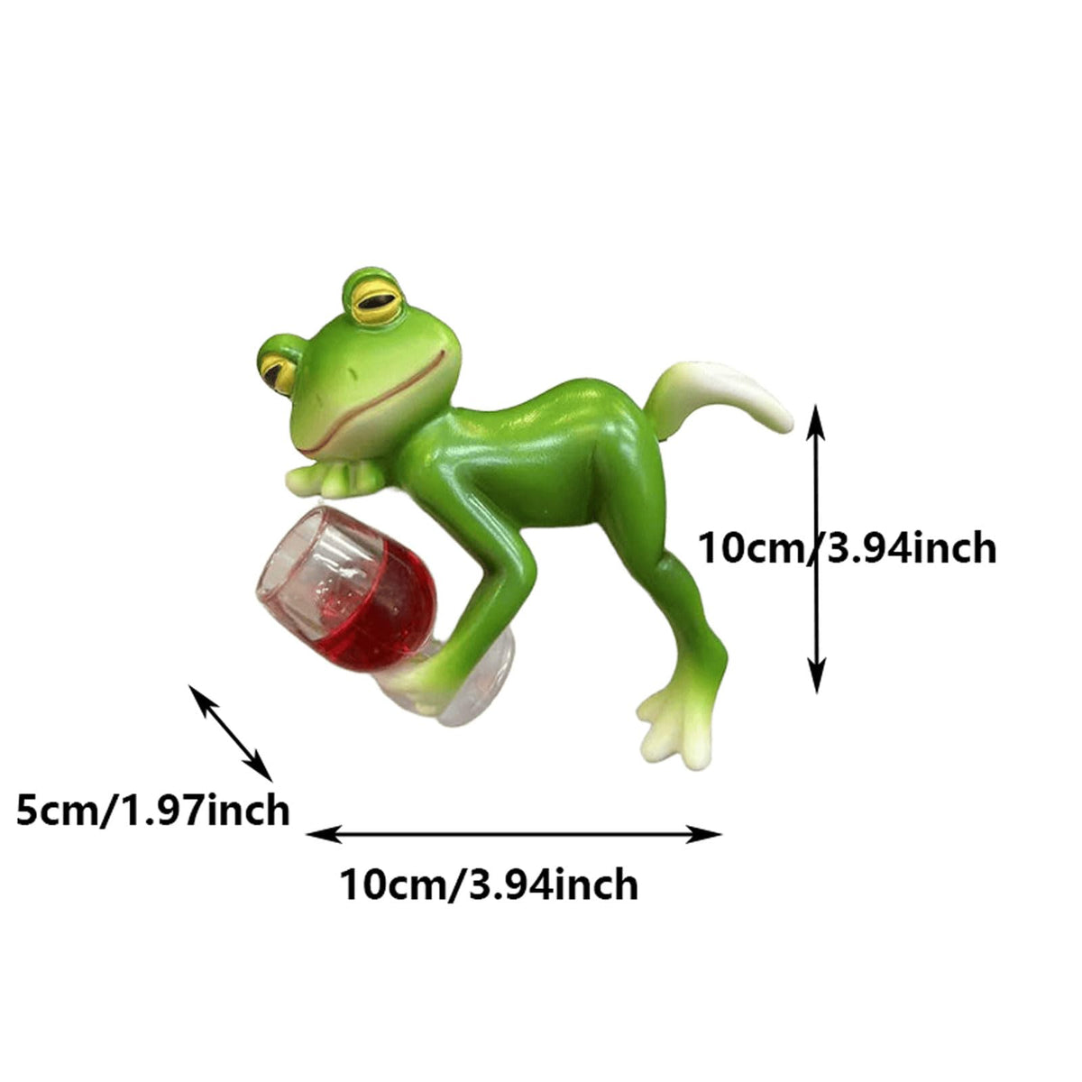 Generic miniature frog figurine porch decor adds a cozy curb appeal.