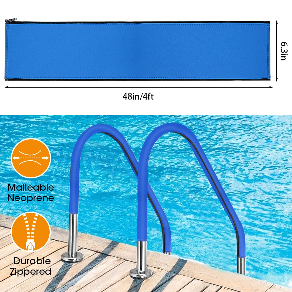 Generic Neoprene Blue Pool Handrail Cover provides slip resistance on ladders