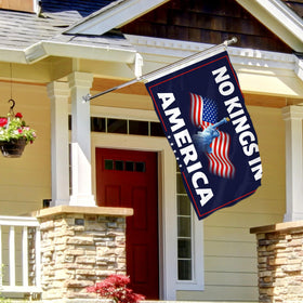 Generic No Kings in Ameri-ca flag double-stitched edge for durability