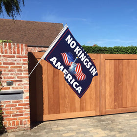 Generic No Kings in Ameri-ca flag indoor or outdoor decor option