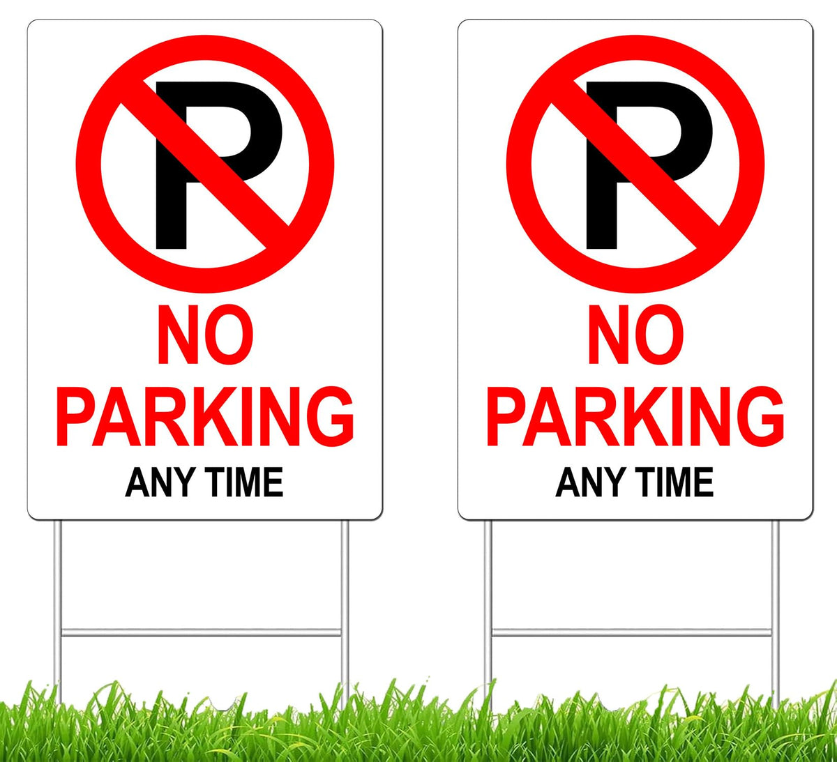 Generic No Parking sign 12x17 for driveways, highly visible.