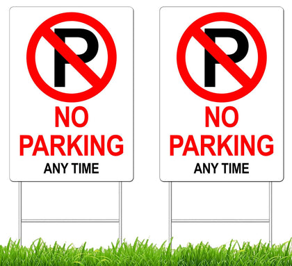 Generic No Parking sign 12x17 for driveways, highly visible.