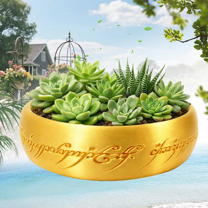 Generic One Ring succulent planter top view highlights the iconic ring design for display