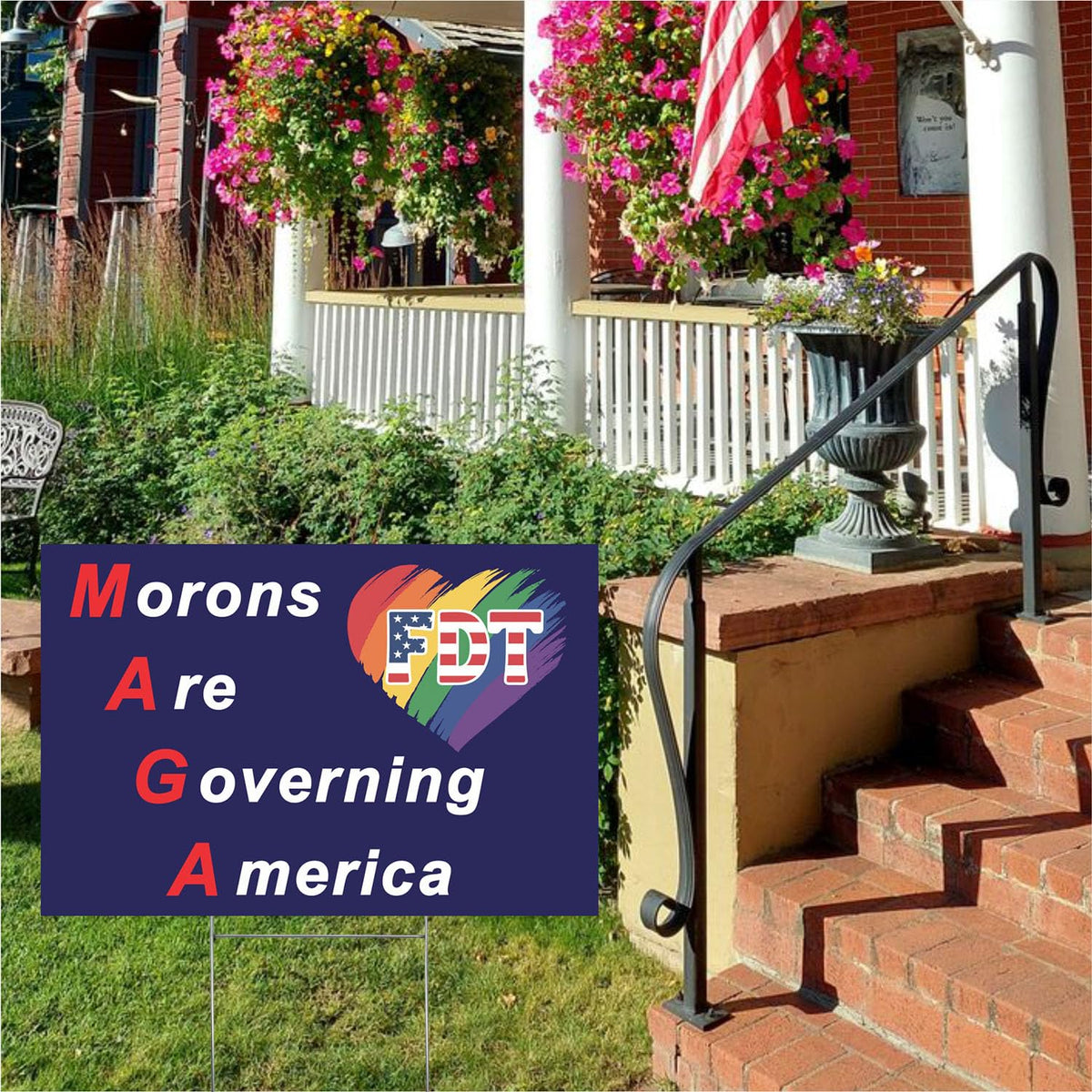 Weatherproof corrugated plastic sign withstands rain and sun for outdoor use.