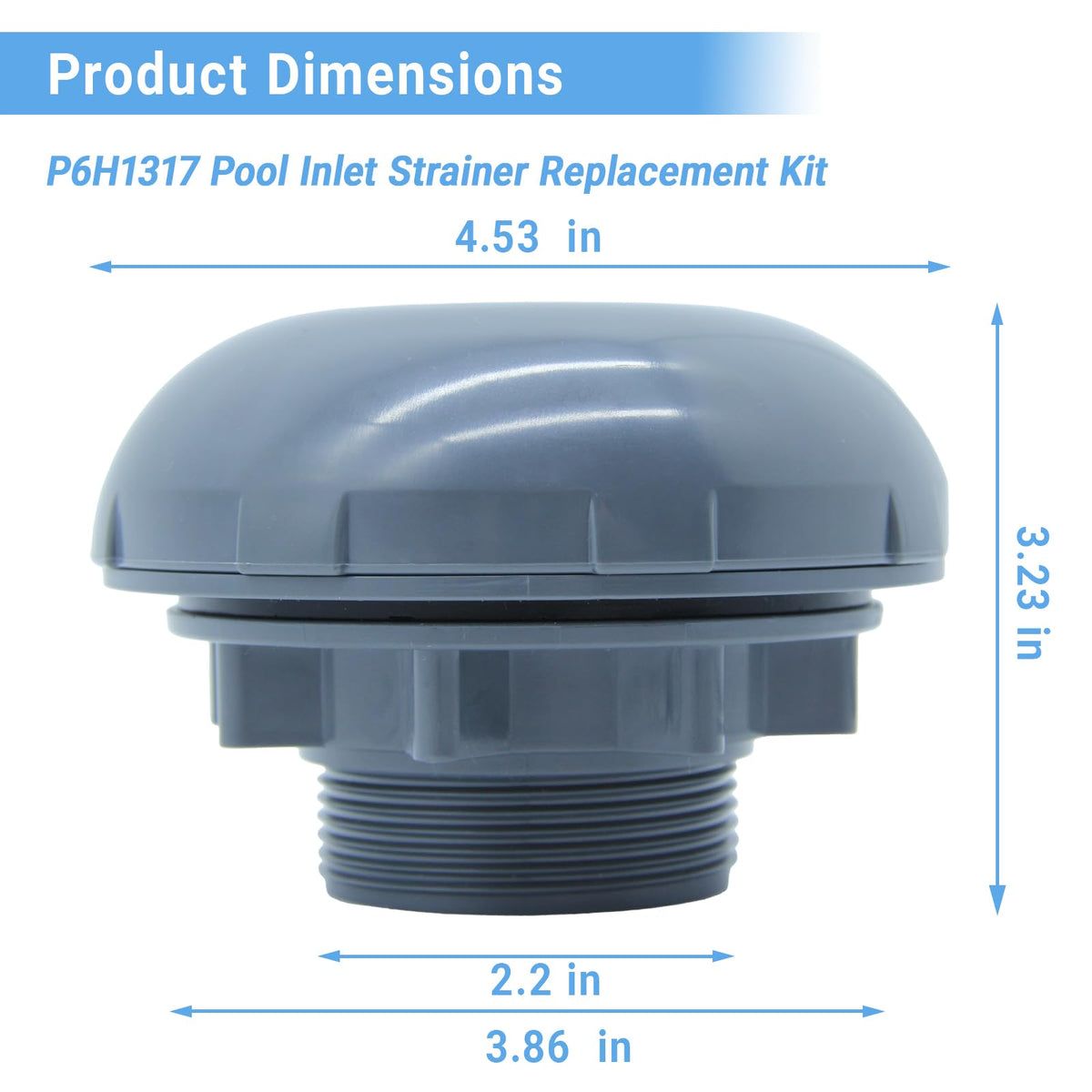 Generic P6H1317 debris-filtration focus shows debris captured before pump