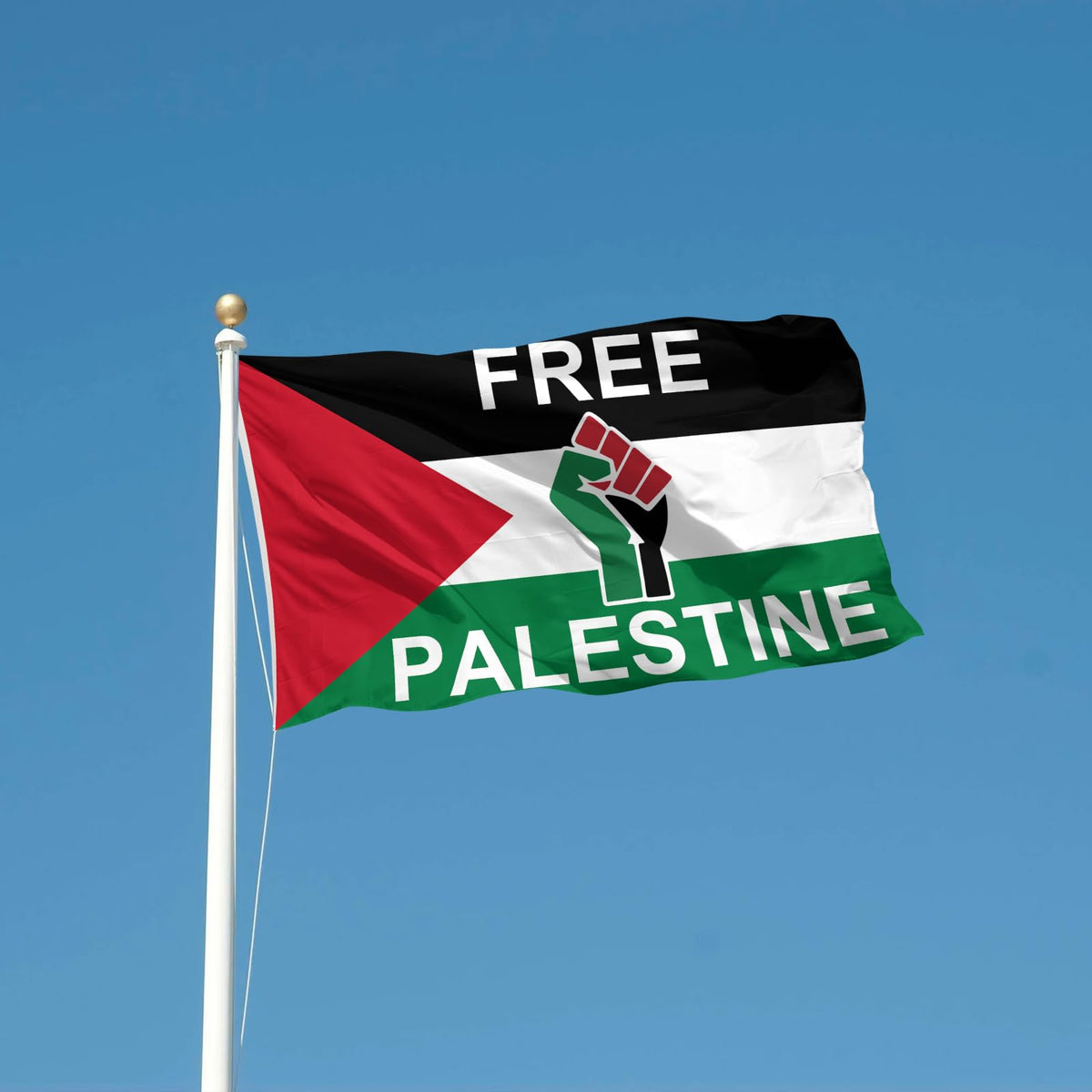 Generic Palestine flag offers vibrant colors for ceremonies, parties, and street decor.