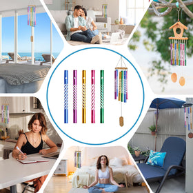 Generic wind chime tubes ideal for patios and balconies.
