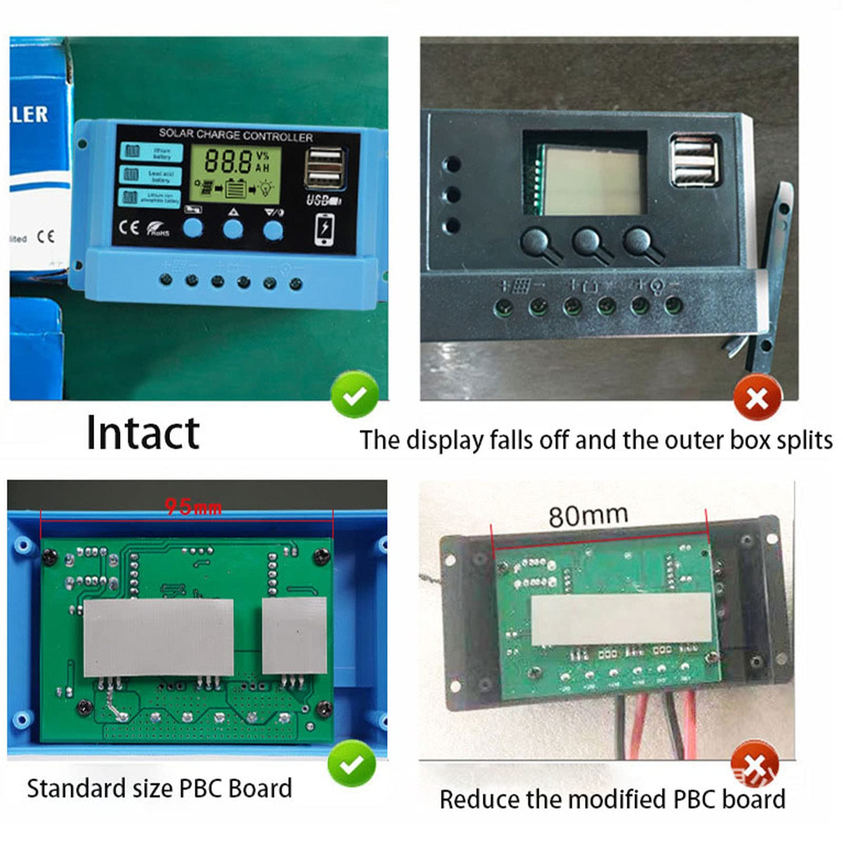 Generic Peidesi PWM 30A solar input wiring for high power panels.