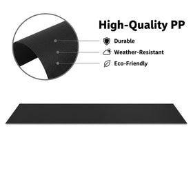 Generic plastic edging stands 7.5 inches high, ideal for containing mulch and soil.
