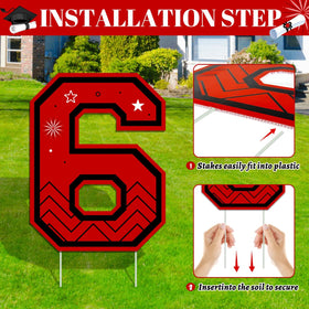 Generic weatherproof grad signs suitable for any outdoor party setup