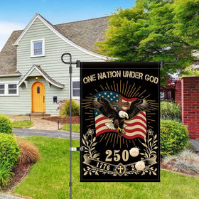 Generic polyester outdoor flag offers durable use in any yard.
