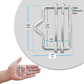 Generic polytape buckle offers quick installation without tools