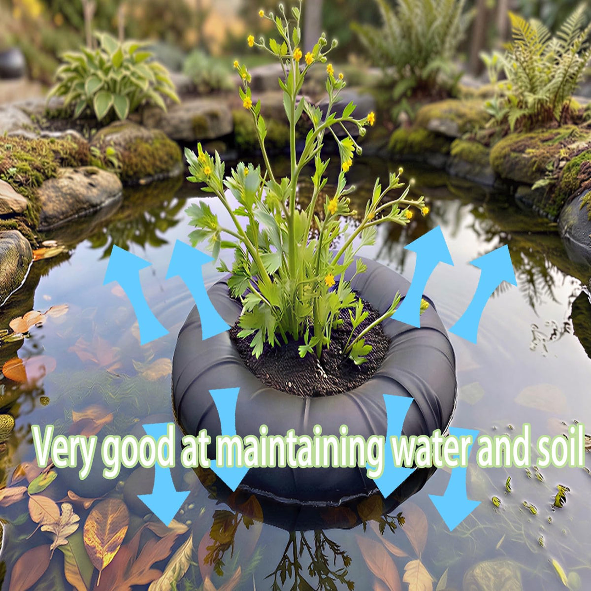 Generic pond planter baskets made with Oxford fabric and inflatable ring
