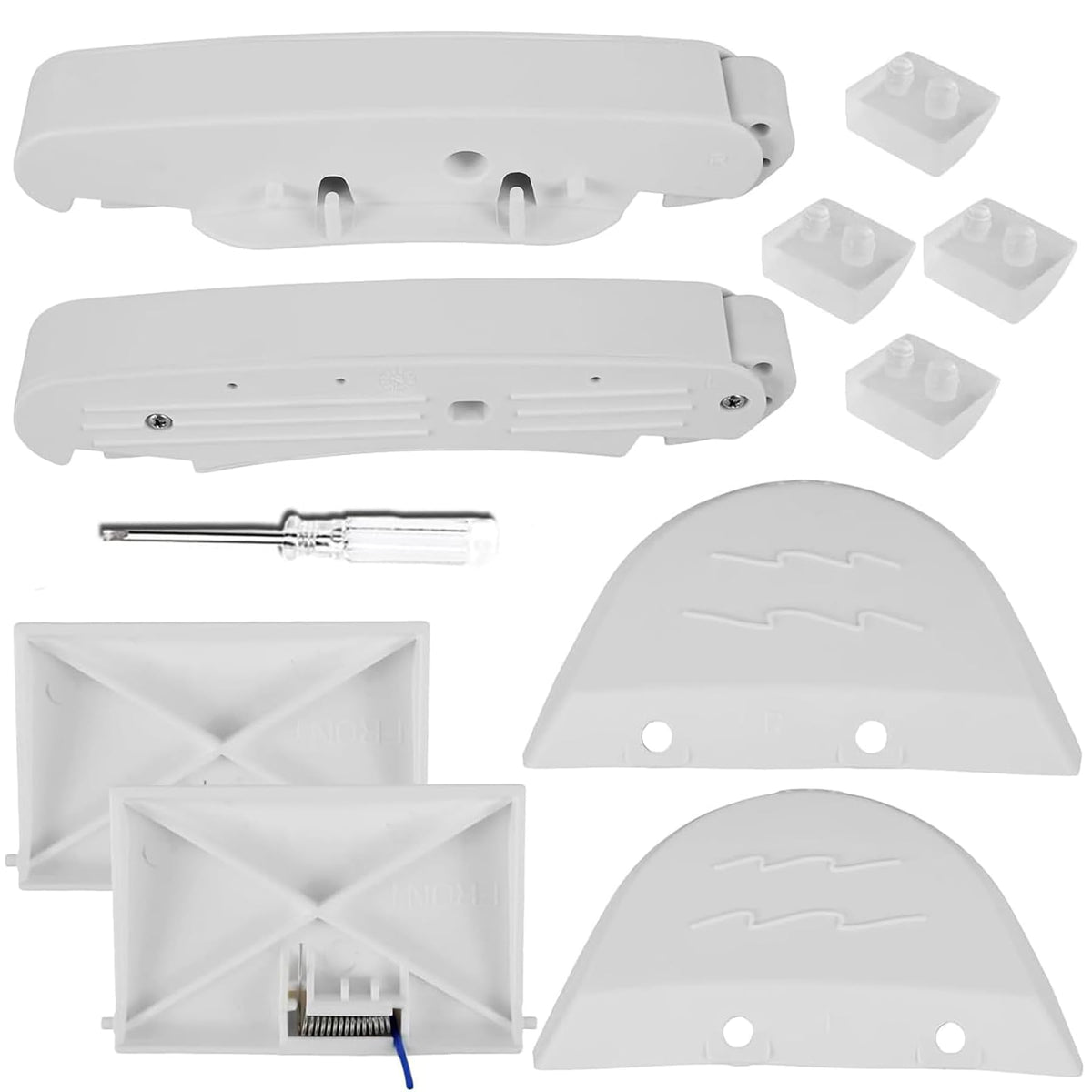 Generic pool cleaner AXV417WHP swings left and right for debris pickup.