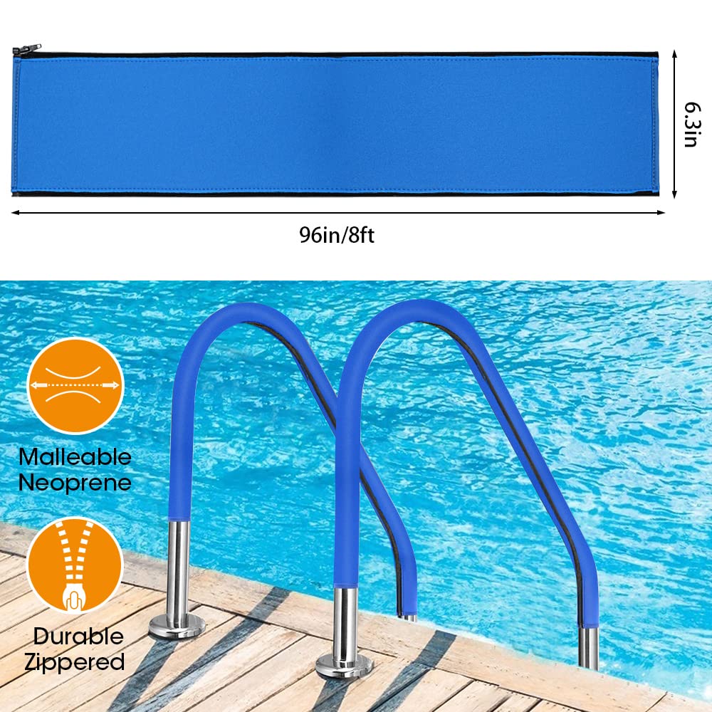 Generic pool handrail cover zipper detail for easy installation