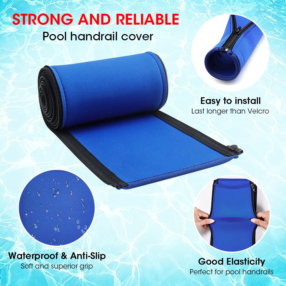 Generic pool handrail cover neoprene texture shows flexible durability