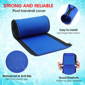Generic pool handrail cover neoprene texture shows flexible durability