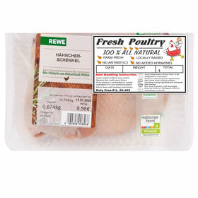Generic Poultry Labels fit 4x2.5 inch packaging neatly.