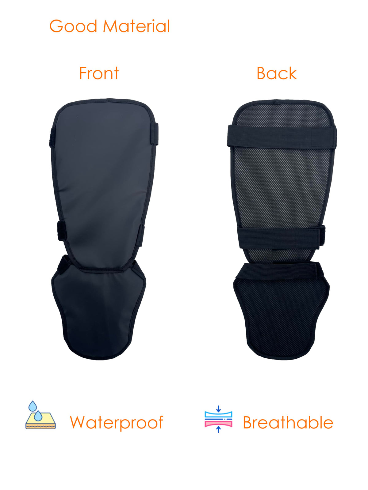 Generic Protective Shin Guard Brush Gaiter Lite side view shows secure adjustable bands for a snug fit.