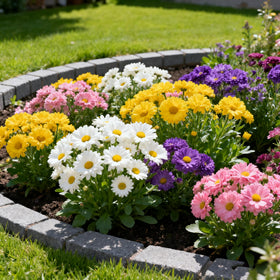 Generic pyrethrum seeds offer 18-inch height for easy garden spacing.