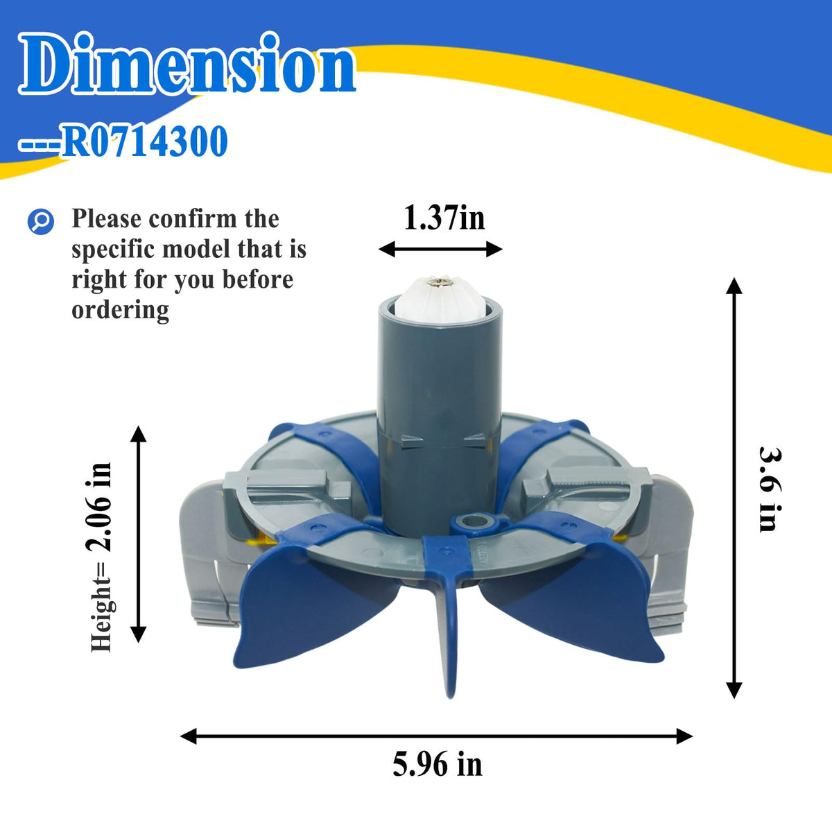 Side view showing rotating brushes integrated with turbine for efficient scrubbing