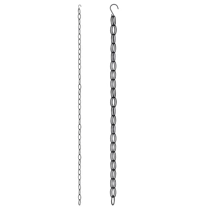 Generic rain chain 16.5ft matte black length adds durable, stylish outdoor drainage.