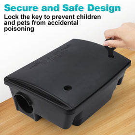 Generic two-pack rat bait boxes easy to set up and deploy