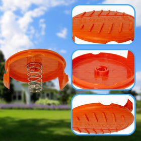 Installed Generic RC-100-P spool cap cover demonstrating tool-free setup.