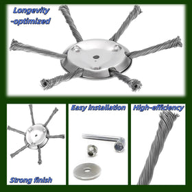 Generic reinforced steel wire head resists rocks and hard surfaces for driveways and sidewalks