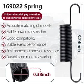 Generic return spring idler 532169022 side view helps keep belt aligned during cuts