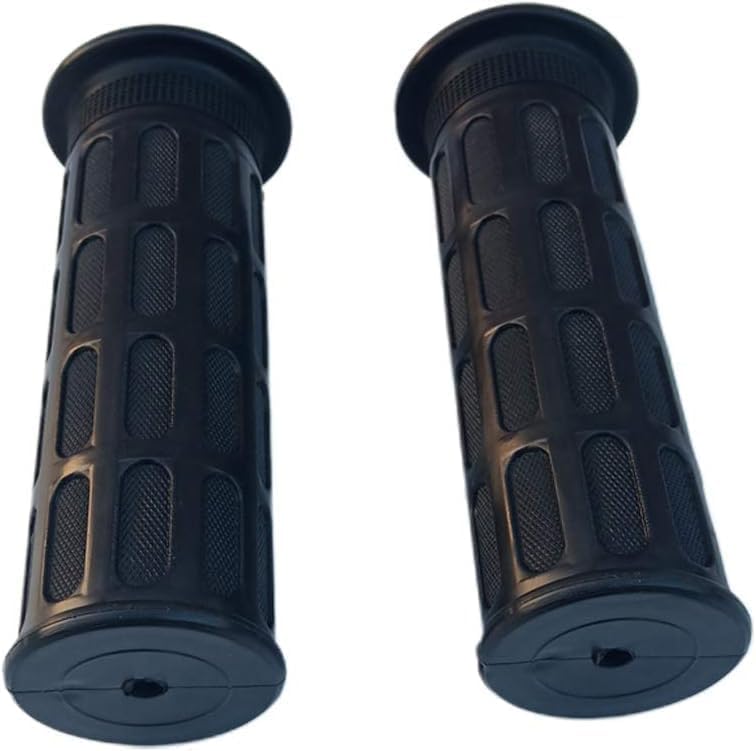 Generic rubber handlebar grips anti-slip design ensures firm grip in wet conditions.