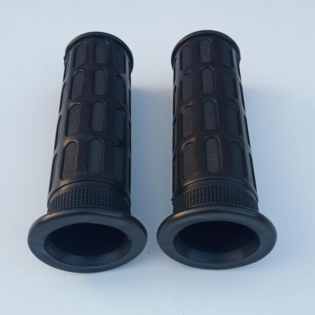 Generic rubber handlebar grips suitable for bikes, wheelbarrows, rotavators, and mowers.