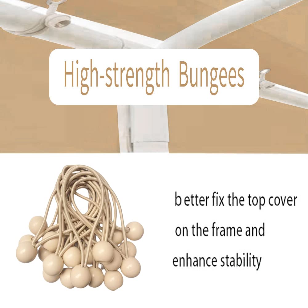 Generic Rutile beige carport top closeup shows sturdy fabric.