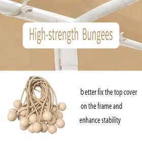 Generic Rutile beige carport top closeup shows sturdy fabric.