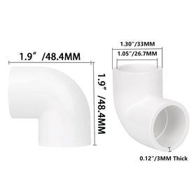 Generic Schedule 40 PVC elbow fitting designed for water supply and irrigation