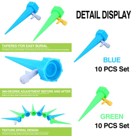 Generic Self-Watering Spikes green setup supports outdoor planters with consistent hydration.