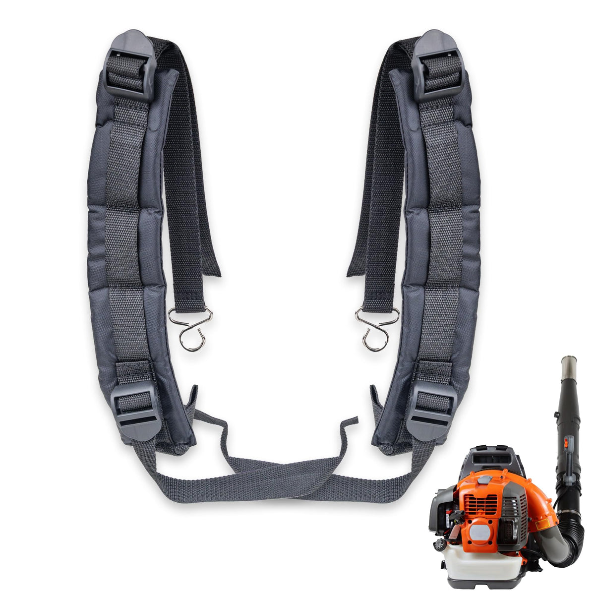 Generic shoulder strap harness left for Husqvarna blower reduces fatigue
