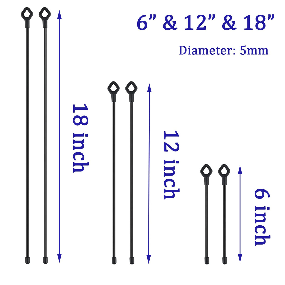 Close-up of hole design on Generic silicone cable tie for secure looping