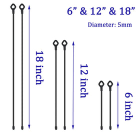 Close-up of hole design on Generic silicone cable tie for secure looping
