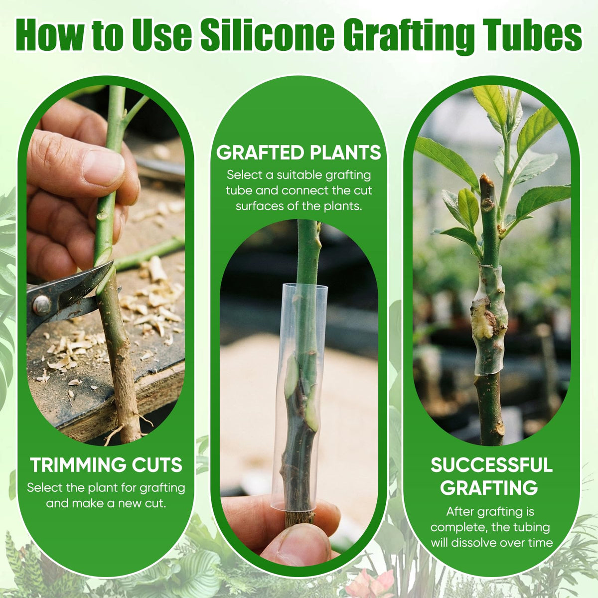 Generic silicone grafting sleeve installation demonstrated without tools